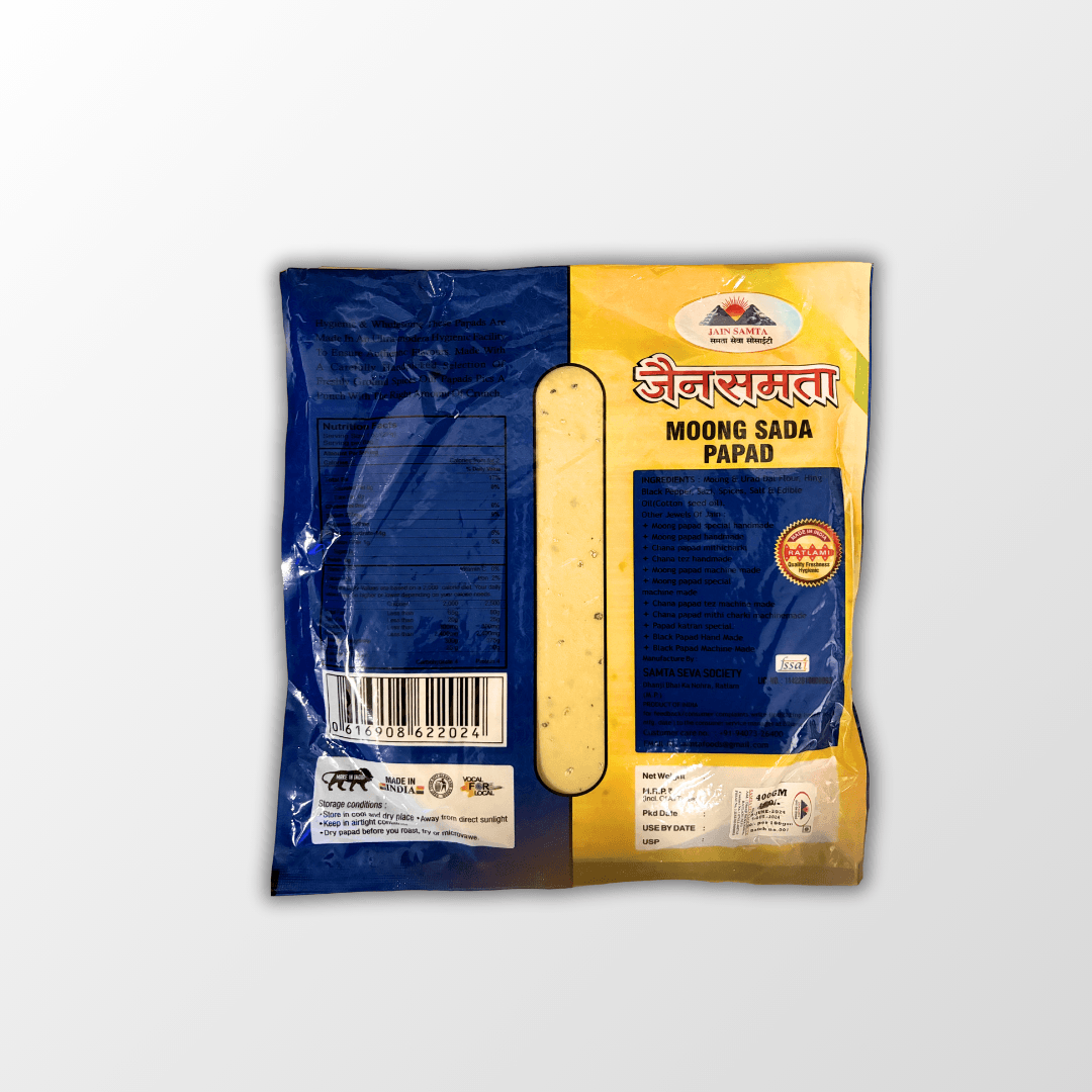 Gold Namkeen - Moong Sada Papad - Jain Samta Papad - Gold Namkeen