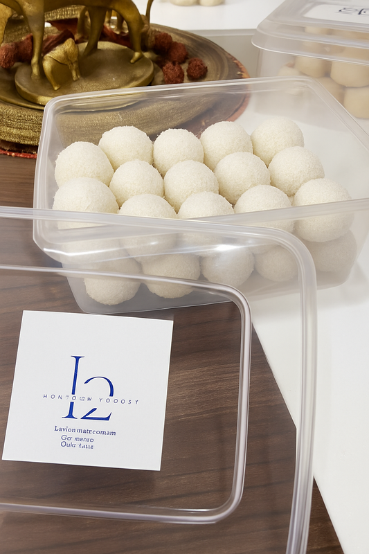 Gold Namkeen -  J2's Coconut Ladoos